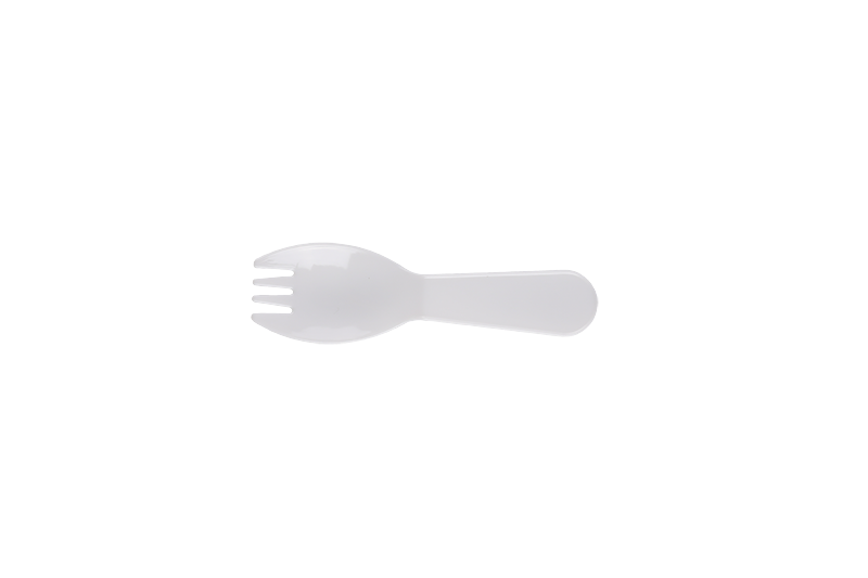 Одноразовый пластиковый белый мини-торт для десерта Spork