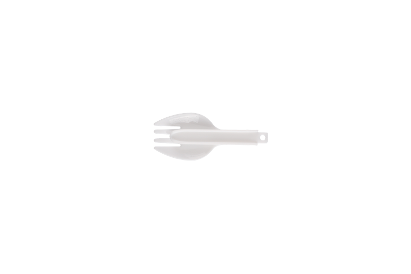 Одноразовая пластиковая белая складная круглая Spork мини-размера на вынос